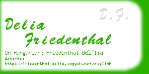 delia friedenthal business card
